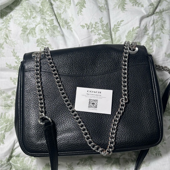 Coach Handbags - Coach Black Leather Shoulder Bag with Chain Strap